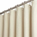 Rideau de douche 180 x 240 cm en tissu extra long, ensemble de rideaux de douche en tissu r�sistant textur� ...