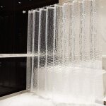Rideau de douche 240 x 200 cm 100% eva semi - transparent imperm�able anti - moisissure sans pvc 0. 2mm ...