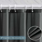 [jamais utilis]rideau de douche 240 x 200 cm, avec 16 crochets, extra large, lest, rsistant  la moisissure ...