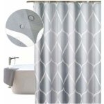 Rideau de douche 80x200cm anti moisissure en tissu polyester, original grise rideau de bain impermeable ...