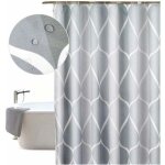 Rideau de douche 80x200cm anti moisissure en tissu polyester, original grise rideau de bain impermeable ...