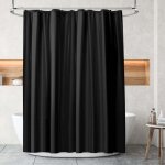 Rideau de douche, rideau de douche anti moisissure, rideau de douche avec crochets, rideau baignoire, ...