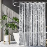 Rideau de douche anti - moisissure  schage rapide - impermable pour baignoire, espace confortable, ...