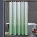 Rideau de douche d�grad� rideaux douche en polyester imperm�able anti moisissure lavable en machine vert ...
