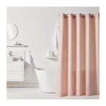 Rideau de douche gauffr - pink - polyester - 180 x 200 cm - 12 crochets - utility today