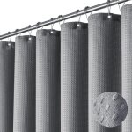 Rideau de douche gris - rideau de douche salle de bain en tissu pais textur gaufr, 180x200 cm