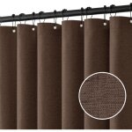 Rideau de douche en lin avec anneaux m�talliques, imperm�able et r�sistant � la moisissure, adapt� aux ...