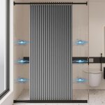 Rideau de douche pliable magn�tique 120 x 200 cm ? imperm�able et r�sistant � la moisissure ? lin �pais ...