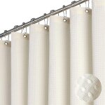 Rideau de douche motif gaufr� 180x200 cm ? imperm�able, lavable, �pais ? texture sp�ciale pour salle ...