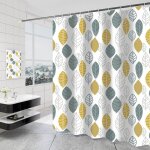Rideau de douche en polyester pais impermable rideaux de douche impermables en tissu de polyester ...