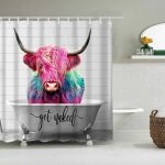 Rideau de douche pour salle de bain baignoire anti moisissure shower curtain imperm�able tissu lavable ...