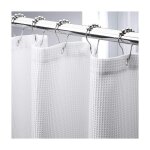 Rideau de douche, rideaux de douche en tissu robuste avec tissage gaufr, rideaux de douche de salle ...