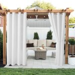 Rideaux d'ext�rieur imperm�ables, occultants, r�sistants � la d�coloration, pour porches, gazebos, patios, ...