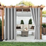 Rideaux d'ext�rieur imperm�ables, occultants, r�sistants � la d�coloration, pour porches, gazebos, patios, ...