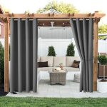 Rideaux d'ext�rieur imperm�ables, occultants, r�sistants � la d�coloration, pour porches, gazebos, patios, ...