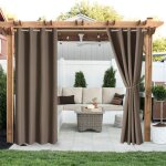 Rideaux d'ext�rieur imperm�ables, occultants, r�sistants � la d�coloration, pour porches, gazebos, patios, ...