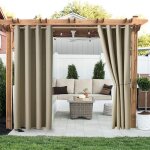 Rideaux d'ext�rieur imperm�ables, occultants, r�sistants � la d�coloration, pour porches, gazebos, patios, ...