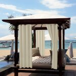 Rideaux extrieurs jardin patio gazebo rideaux occultants coupe - vent protection uv et anti - moisissure, ...