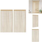 Rideau en fils 2 pcs 100 x 250 cm beige - rideaux - rideaux en fils - décoration intérieure - rideau ... Rideau en fils 2 pcs 100 x 250 cm beige - rideaux - rideaux en fils - décoration intérieure - rideau ...
