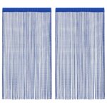 Rideau en fils 2 pcs 140 x 250 cm bleu