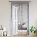Rideau en fils 2 pcs 140 x 250 cm gris clair