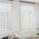 Rideaux avec des rideaux floral blanc 500 � 300 cm polyester vidaxl