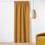 Linder - rideau occultant galon fronceur - effet chin� jaune ocre 135x260 cm