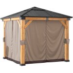 Sunjoy - rideau pour gazebo en cdre - 273cm x 273cm