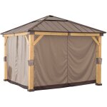 Sunjoy - rideau pour gazebo en cèdre - 336cm x 336cm Sunjoy - rideau pour gazebo en cèdre - 336cm x 336cm