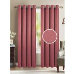 Rideau - home deco - 140 x 260 cm - effet lin - rose - pr�t - � - poser - lavable 30�c