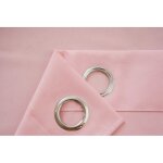 Rideau � ?illets 140x250 rose semi - occultant