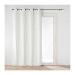 Rideau  ?illets velours 'novana' 135x260cm blanc