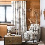 Rideau imitation fourrure ultra doux gris perle 140x240 cm