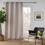 Douceur d'int�rieur - rideau jacquard 140 x 240 cm occultant duskyne beige