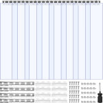 Rideau a laniere pvc, 122x244 cm, rideau lamelles transparent, 8 bandes de porte plastique epaisseur ...