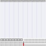Rideau a laniere pvc, 152, 4x213, 4 cm, rideau lamelles transparent, 10 bandes de porte en plastique ...