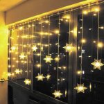 Rideau lumineux flocon de neige, 3. 5m guirlandes lumineuses 96 led 8 modes d'eclairage, decoration de ... Rideau lumineux flocon de neige, 3. 5m guirlandes lumineuses 96 led 8 modes d'eclairage, decoration de ...