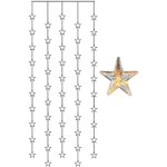 Rideau lumineux led star trading � star curtain � avec �toiles, 50 led, alimentation secteur, blanc chaud, ...