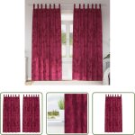 Rideau moderne - rideaux en velours 2 pcs rouge bordeaux 245 x 140 cm velours