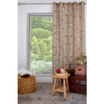 Rideau montagne eldelweiss lin 180x240cm - 180x240cm - lin