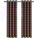 Rideaux � motif tartan / plaid �cossais - d�coration de fen�tre - filtre � lumi�re - style ferme avec ...