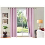 Rideaux occultants 100% obscurcissants - lot de 2 panneaux 84  (213cm) longs - rose clair - � oeillets ...