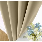 Rideau occultant 90% d'�paisseur avec ?illets, cr�me 140x250