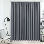 Design in - rideau occultant, rideaux anti - lumi�re avec crochets gris 290x245 cm cfw56491