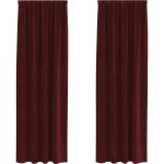 Rideaux 2 pcs rouge bordeaux 140 x 245 cm velours vidaxl
