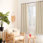 Rideau occultant � ?illets  reglisse  140x180cm ivoire