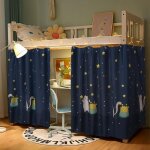 Rideau occultant mi - hauteur pour lit superpos� / mezzanine, anti - poussi�re / insectes, couvre - lit ...