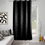 Rideau occultant � motifs frapp�s  signature  140x240cm noir
