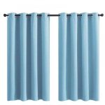 Rideau occultant � oeillets pour chambre d'enfant - imprim� uni bleu clair - 28x36 pouces (71x91cm) - ...