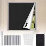 Rideau occultant, sans perage, 300 x 145 cm, 100 % opaque, store enrouleur, rideau, protection solaire ...